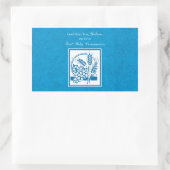 ゴッドソンファースト・コミューン、小麦、ぶどうブルー 長方形シール (バッグ)