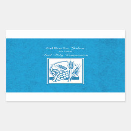 ゴッドソンファースト・コミューン、小麦、ぶどうブルー 長方形シール