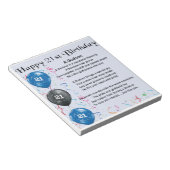 ゴッドソン詩 – 21歳の誕生日 ノートパッド (アングル)