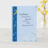 ゴッドソン誕生日スターズが天国で踊った カード (黄色い花)