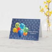 ゴッドソン10歳の誕生日の風船 カード (黄色い花)