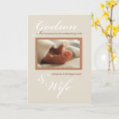 ゴッドソン&ウィザーズおめでとう新生児足 カード (黄色い花)