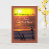 ゴッドソン、悔やみや弔慰、サンセット カード (黄色い花)