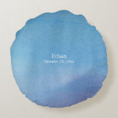 ゴッドソン、最初の聖餐式、青 ラウンドクッション (裏面)