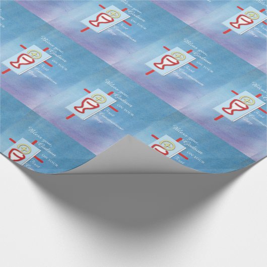 ゴッドソン、最初の聖餐式、青 ラッピングペーパー (コーナー)