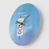 ゴッドソン、最初の聖餐式、青 ラージ壁時計 (傾斜)