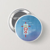 ゴッドソン、最初の聖餐式、青 缶バッジ (正面&裏面)