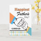 ゴッドダッド父の日の拳バンプのインスピレーション カード (黄色い花)