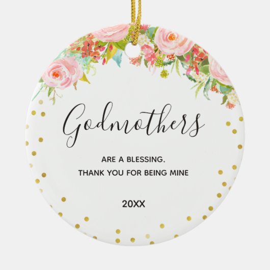 ゴッドチャイルドからのゴッドマザー提案書へのプレゼント セラミックオーナメント (正面)