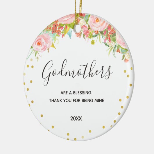 ゴッドチャイルドからのゴッドマザー提案書へのプレゼント セラミックオーナメント (左)