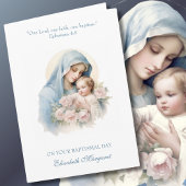 ゴッドチャイルドバプテスベビーガール《キリスト教》洗礼式や命名式メアリーイエス カード