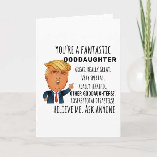 ゴッドドーおもしろいル誕生日ギフト最高のプレゼント カード (正面)