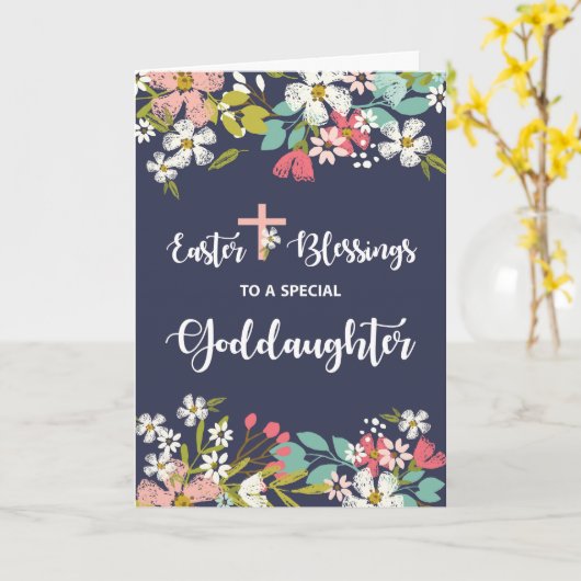 ゴッドドーターイースター恵み復活キリストの花 カード (黄色い花)