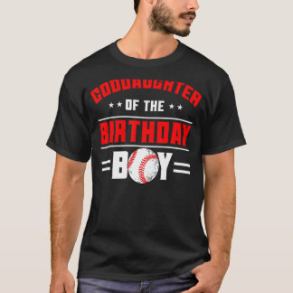 ゴッドドーターオブ誕生日ボーイベースボールテーマファム Tシャツ