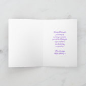 ゴッドドーターキュート誕生日カード、紫の龍と カード (内部)