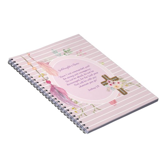 ゴッドドーターギフトやる気を起こさせるの言葉パーソナライズされた ノートブック (右側)