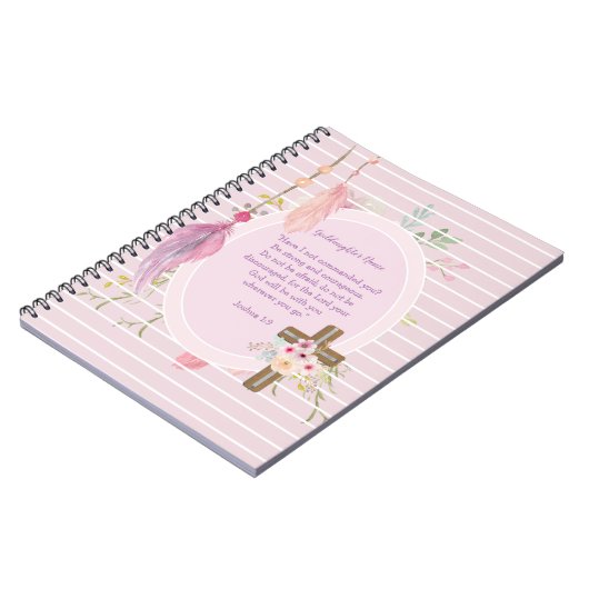 ゴッドドーターギフトやる気を起こさせるの言葉パーソナライズされた ノートブック (左側)