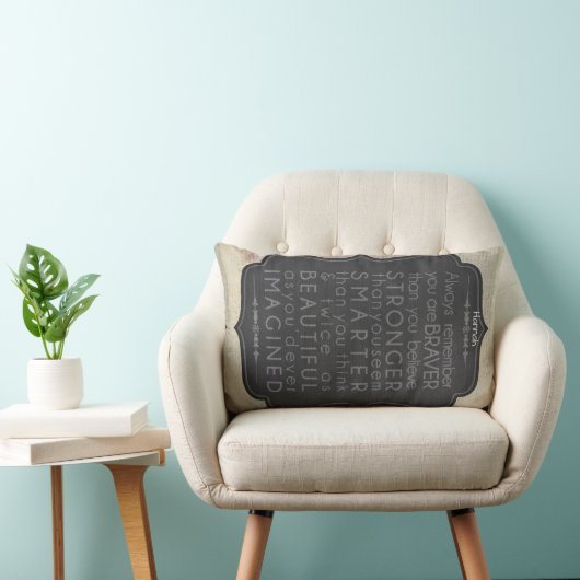 ゴッドドーターギフトやる気を起こさせるワードパーソナライズされた2 ランバークッション (椅子)