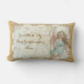 ゴッドドーターギフトコミュニオンバプティスエンジェルヴィンテージ ランバークッション (正面)