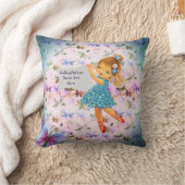 ゴッドドーターギフトフラワーフェアリー聖体洗礼 クッション (ブランケット)