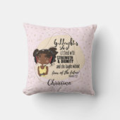 ゴッドドーターギフト引用文諺ピンクゲーマーガール クッション (正面)