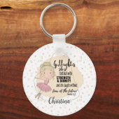 ゴッドドーターギフト引用文諺ブロンドBALLERINA キーホルダー (正面)