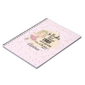 ゴッドドーターギフト引用文諺ブロンドBALLERINA ノートブック (左側)