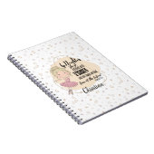 ゴッドドーターギフト引用文諺ブロンドBALLERINA ノートブック (右側)