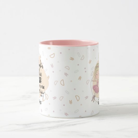 ゴッドドーターギフト引用文諺ブロンドBALLERINA マグカップ (中央)