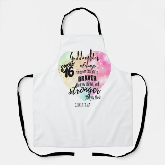 ゴッドドータースウィート16引用文ギフトブレイバーストロンガー エプロン (正面)