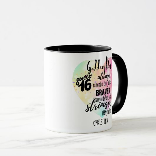 ゴッドドータースウィート16引用文ギフトブレイバーストロンガー マグカップ (正面右)