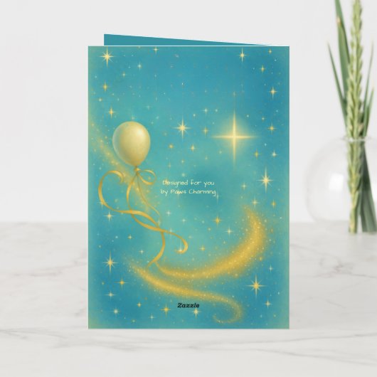 ゴッドドータースターズスターダスト&バルーン誕生日カード 案内状 (裏面)