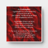 ゴッドドーターソーブレイク – 赤シルクデザイン フォトプラーク (正面)