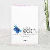 ゴッドドーターバレリーナ誕生日の紫色の年齢カード カード (裏面)