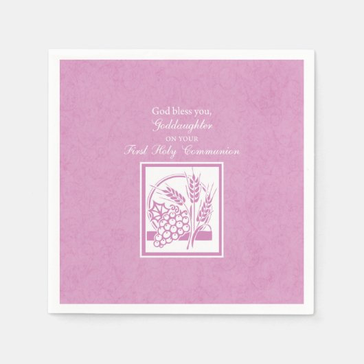 ゴッドドーターファースト聖餐式 スタンダードカクテルナプキン (正面)