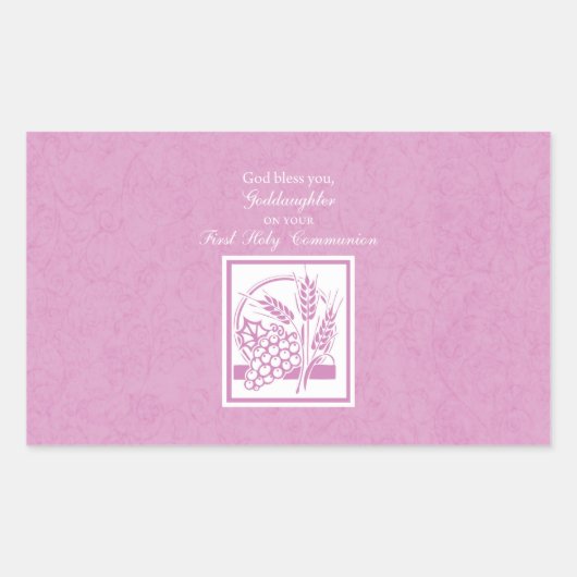 ゴッドドーターファースト聖餐式 長方形シール (正面)