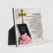 ゴッドドーターポーブレイク – 聖書とバラデザイン フォトプラーク (正面)