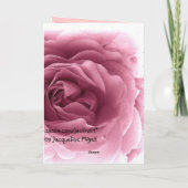 ゴッドドーター誕生日 – ピンクローズとレースのトリム カード (裏面)