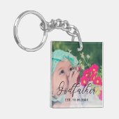 ゴッドファパーソナライズされたザー·イヤーが撮影 キーホルダー (正面左)