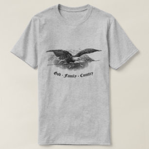 ゴッドファミリーカントリーアメリカイーグルアメリカン Tシャツ