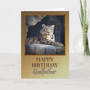 ゴッドファーザーにとって,ユキヒョウの誕生日 カード