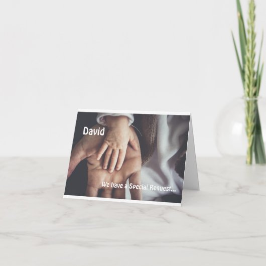 ゴッドファーザー提案ベビーハンド 招待状 (正面)