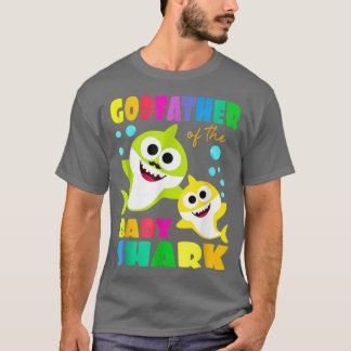 ゴッドファーザー誕生日ゴッドファーザーシャーク家族モ Tシャツ