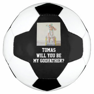 ゴッドファーザー・ゴッドペアレントへのフットボールお誘いギフト サッカーボール