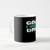 ゴッドファーストブロ|信仰キリスト教贈与 コーヒーマグカップ (正面左)