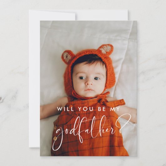 ゴッドフエレガントァーモダンル提案の写真カード 招待状 (正面)