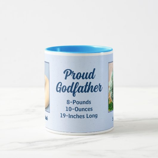 ゴッドフ誇りを持ったァー新生児ブルー写真 マグカップ (中央)
