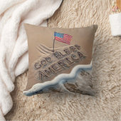 ゴッドブレスアメリカビーチサイン クッション (ブランケット)