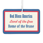 ゴッドブレスアメリカレトロ愛国赤青白 カーエアーフレッシュナー (裏面)