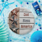 ゴッドブレスアメリカヴィンテージ愛国退役軍人 ペーパープレート (パーティー)